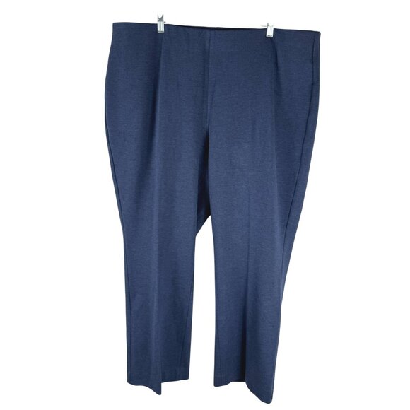 Talbots Montauk Pull On Pants 22W Blue Viscose Blend Stretch Office PT-2587 - Picture 1 of 10